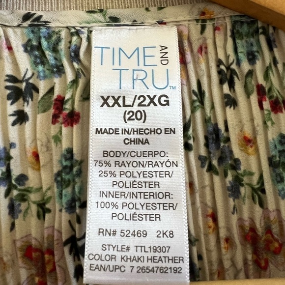 Womens XXL Comfy  Floral Tunic Sweater Top Boho Cottagecore Long Sleeve Blouse - Picture 5 of 6